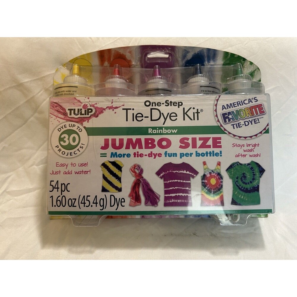 Tulip One-Step Tie-Dye Kit Rainbow Jumbo size Dye Bottles